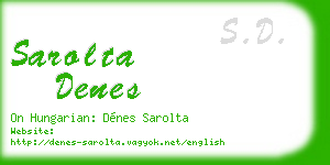 sarolta denes business card